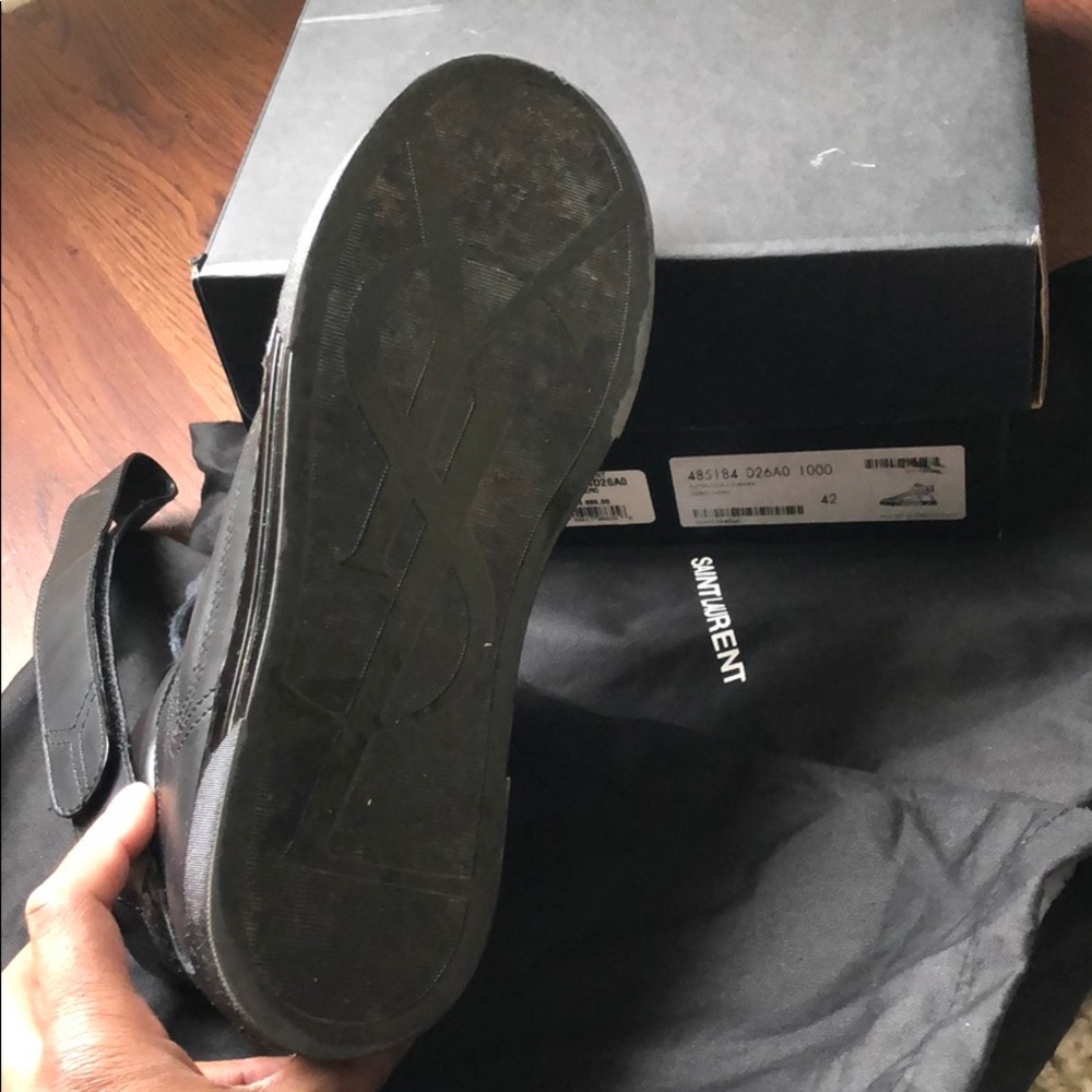 Saint Laurent Mid Top Velcro Sneakers - Picture 5 of 8